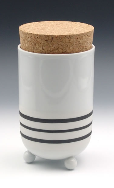 Kaffeepaddose weiß Porzellan